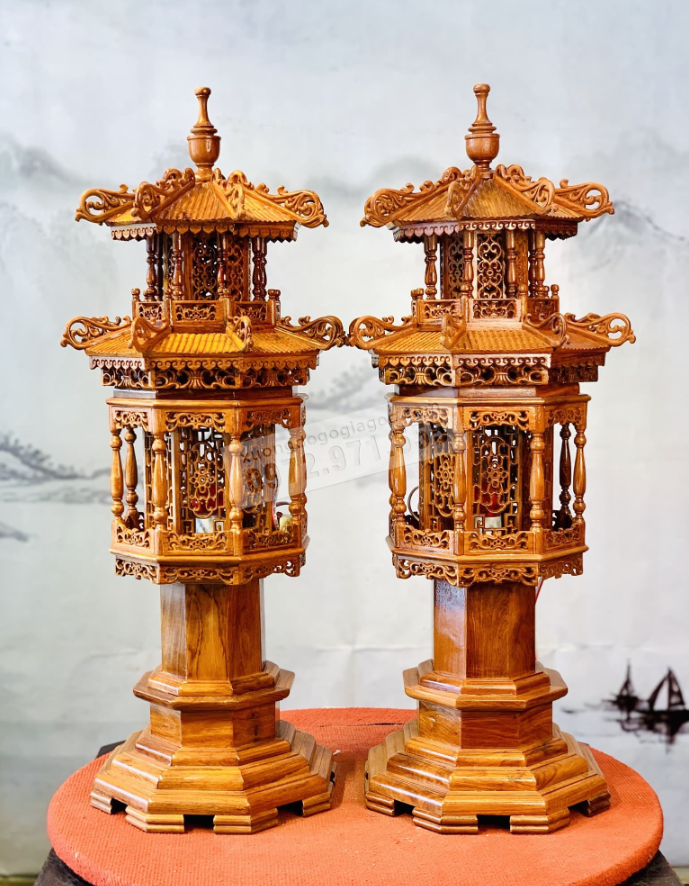 Cặp Đèn thờ gỗ hương Xưởng Đồ Gỗ Giá Gốc.png